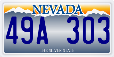 NV license plate 49A303