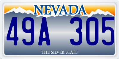 NV license plate 49A305