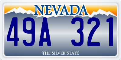 NV license plate 49A321