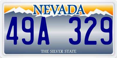 NV license plate 49A329