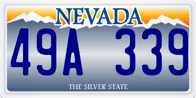 NV license plate 49A339