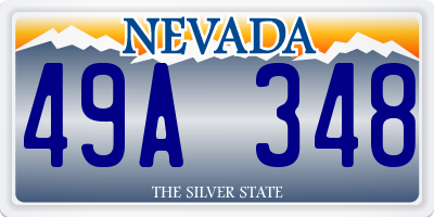 NV license plate 49A348