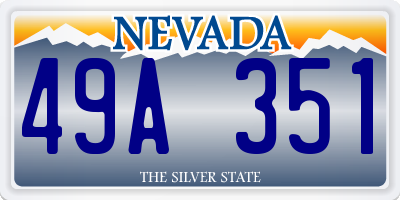 NV license plate 49A351