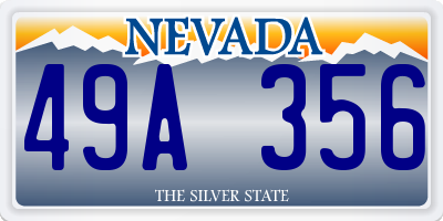 NV license plate 49A356
