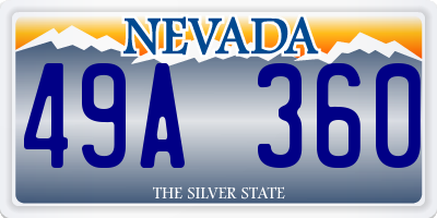 NV license plate 49A360