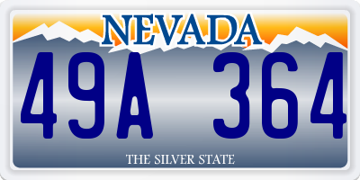 NV license plate 49A364