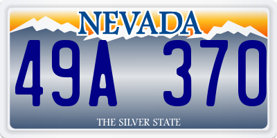 NV license plate 49A370