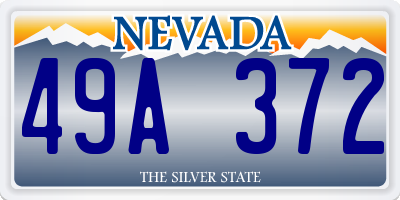 NV license plate 49A372