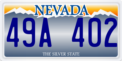 NV license plate 49A402