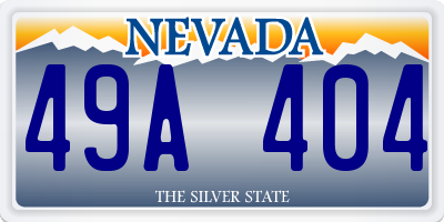 NV license plate 49A404
