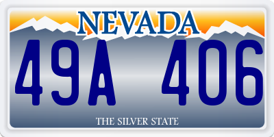 NV license plate 49A406