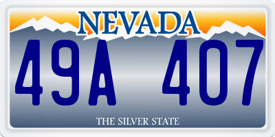 NV license plate 49A407