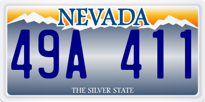 NV license plate 49A411