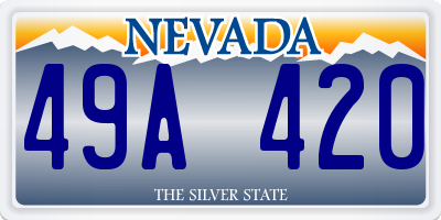 NV license plate 49A420