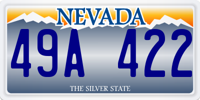 NV license plate 49A422