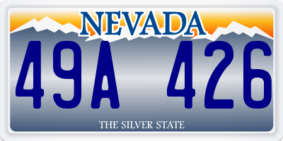 NV license plate 49A426