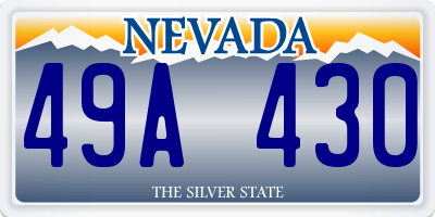 NV license plate 49A430