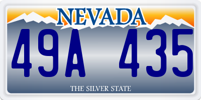 NV license plate 49A435