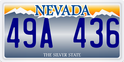 NV license plate 49A436