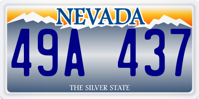 NV license plate 49A437