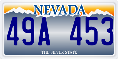 NV license plate 49A453