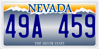 NV license plate 49A459