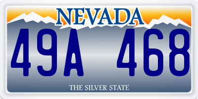 NV license plate 49A468