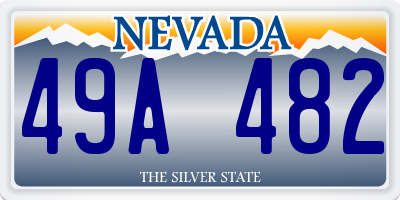 NV license plate 49A482