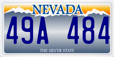 NV license plate 49A484
