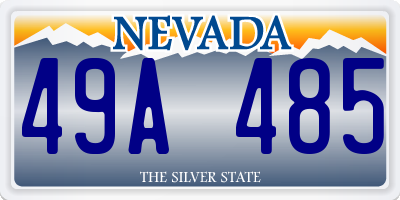 NV license plate 49A485