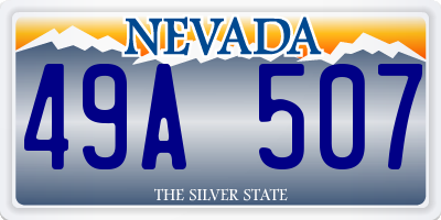 NV license plate 49A507