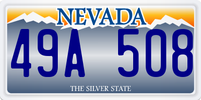 NV license plate 49A508