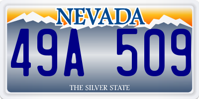 NV license plate 49A509