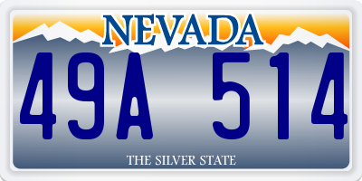 NV license plate 49A514