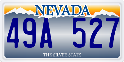 NV license plate 49A527