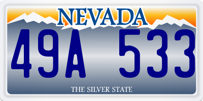 NV license plate 49A533