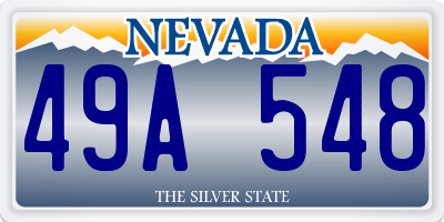 NV license plate 49A548