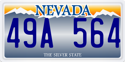 NV license plate 49A564