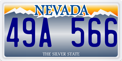 NV license plate 49A566