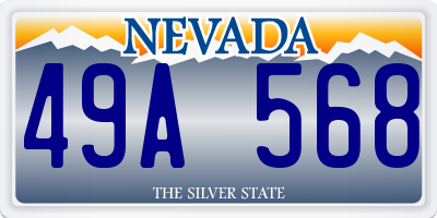 NV license plate 49A568