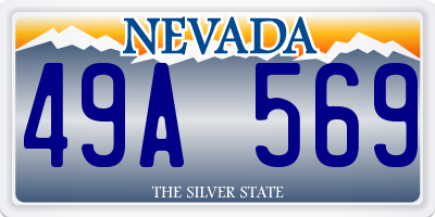 NV license plate 49A569