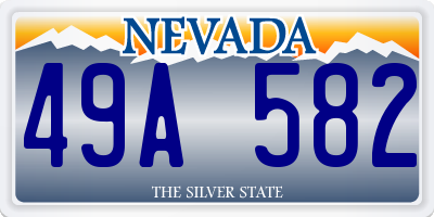 NV license plate 49A582