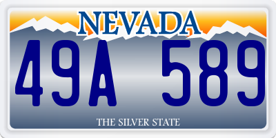 NV license plate 49A589