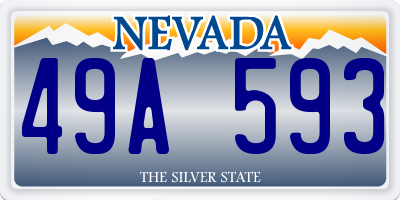 NV license plate 49A593