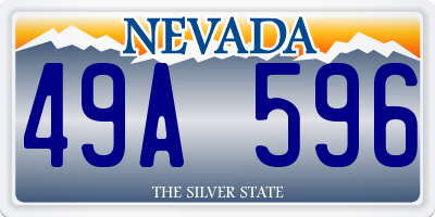NV license plate 49A596