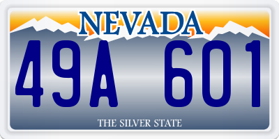NV license plate 49A601