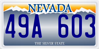 NV license plate 49A603