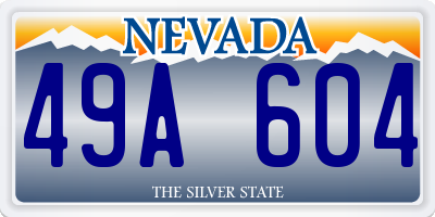 NV license plate 49A604