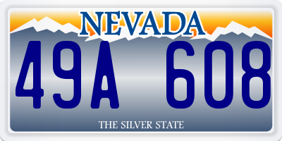 NV license plate 49A608