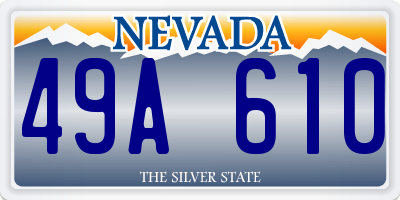 NV license plate 49A610